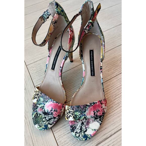 French Connection women's open toe Nata strappy 4" heel dress‎ sandal. Size 9.5. - Picture 2 of 7